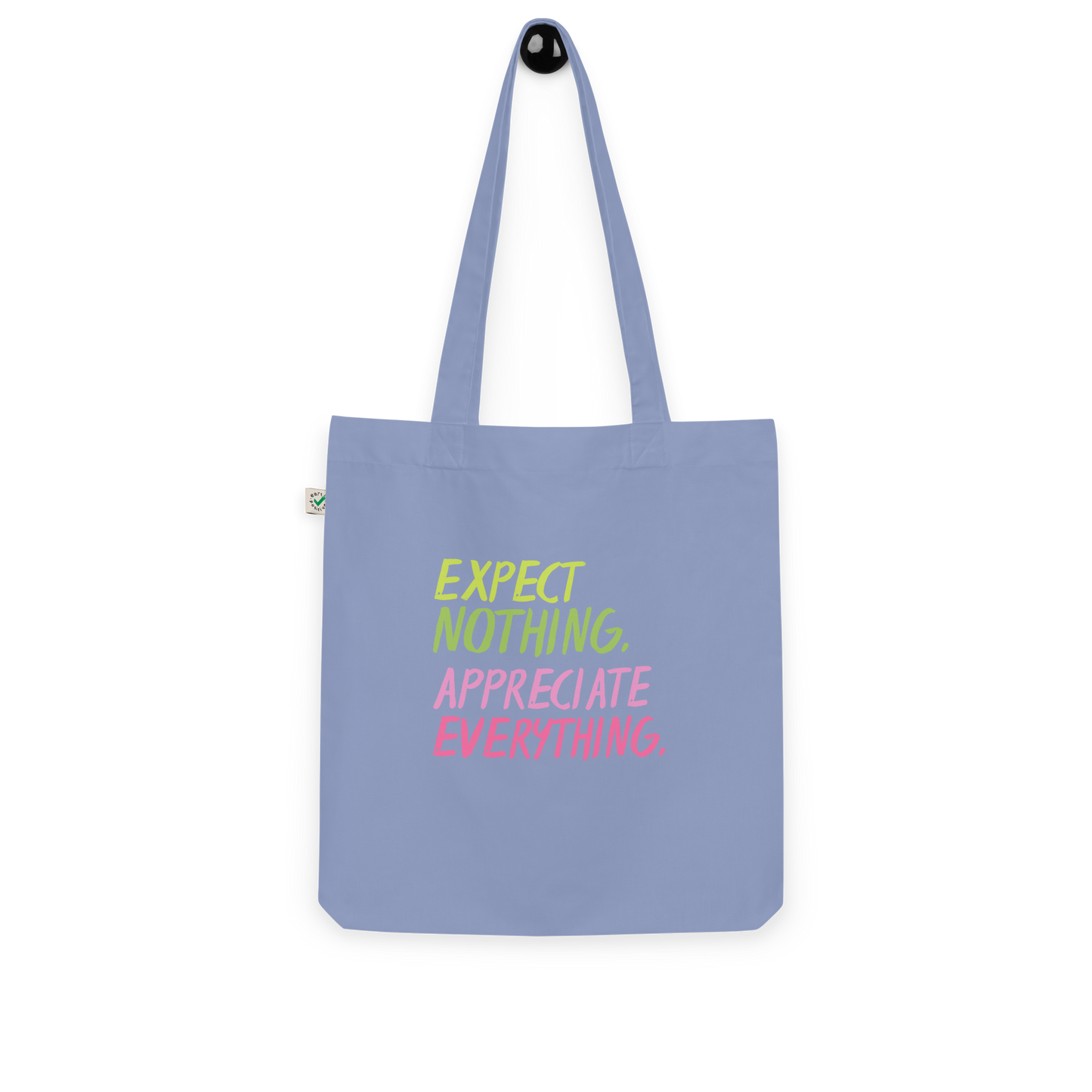 Organic fashion tote bag